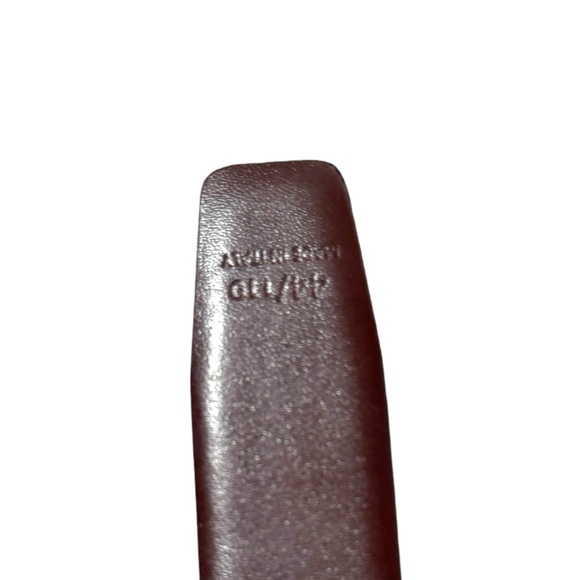 Geoffrey Beene leather belt Reversible Smooth 44 Italy Brown Gold Silver - Picture 5 of 11